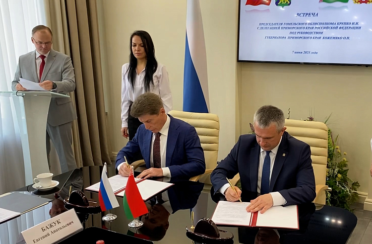 Приморский край будет развивать экономические связи с крупнейшим регионом Беларуси.