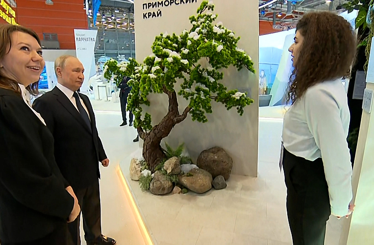 Владимир Путин посетил павильон Приморья на выставке «Россия».
