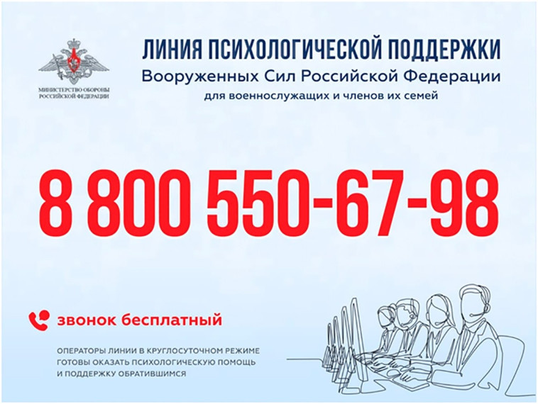 Линия психологической поддержки Вооруженных силах Российской Федерации. Линия психологической поддержки Вооруженных силах Российской Федерации.