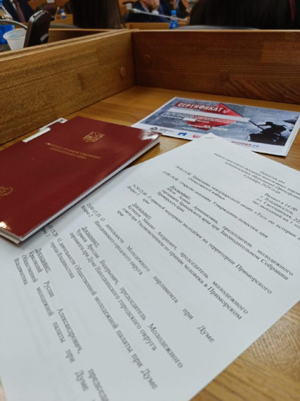 Итоги заседания молодёжных парламентских структур Приморского края.